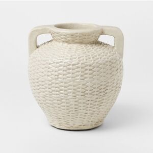 Threshold Designed With Studio McGee Small Woven Texture Ceramic Vase Cream